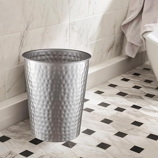 Monarch Abode Metal Bathroom Trash Can – Waste Basket - Image 4