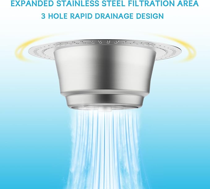 3 in 1 Kitchen Sink Drain Strainer, Upgraded Pop Up Kitchen Sink Stopper - Image 7