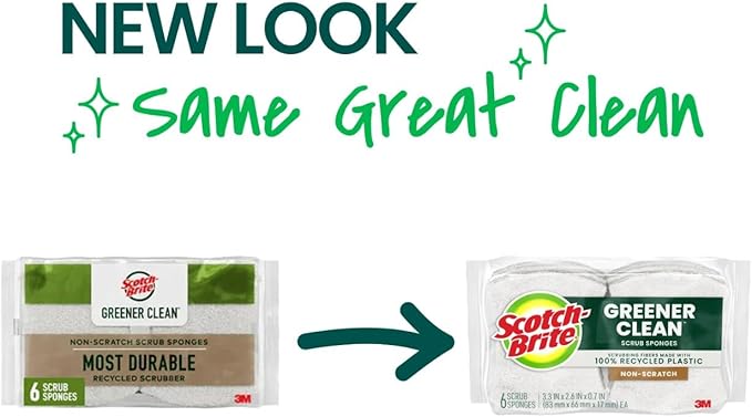 Scotch-Brite Greener Clean Non-Scratch Scrub Sponge, Sponge - Image 2