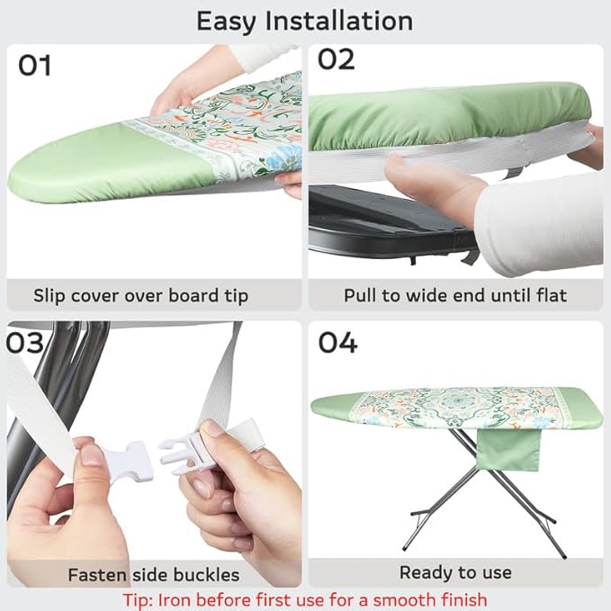 FIOBEE Ironing Board Cover and Pad Extra Thick Iron Board Pad - Image 7