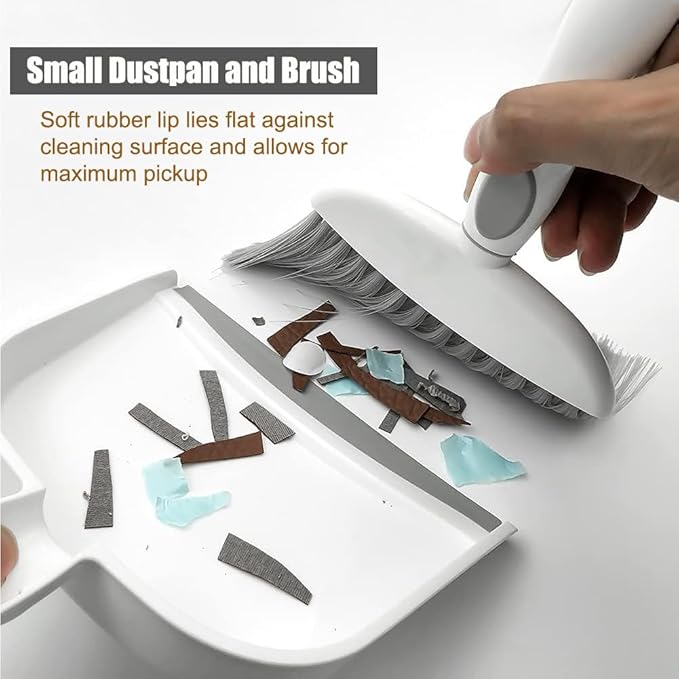 Broom Dustpan Brush Small Dust pan : Mini Broom and Dustpan Set Mini Dust pan - Image 2