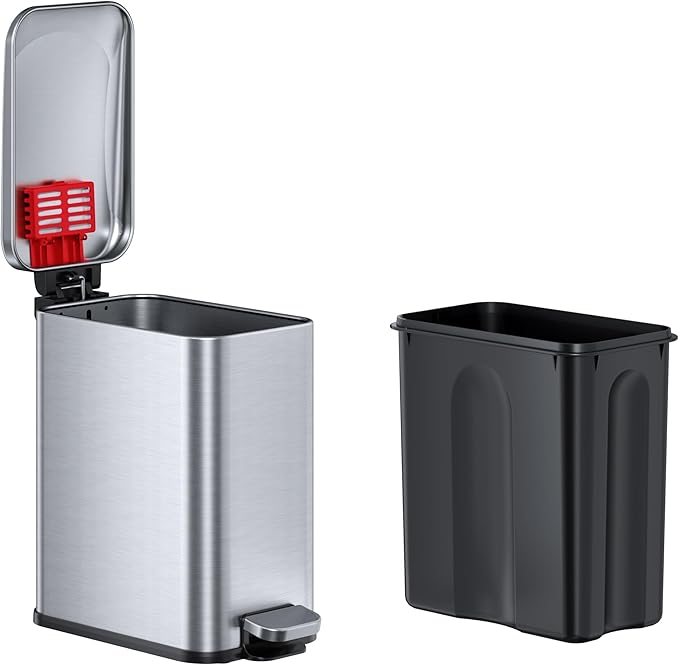 iTouchless 1.32 Gallon SoftStep 2.0 Bathroom Trash Can - Image 4