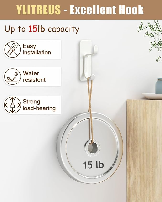 6 Pack Self Adhesive Coat Hooks - Image 4