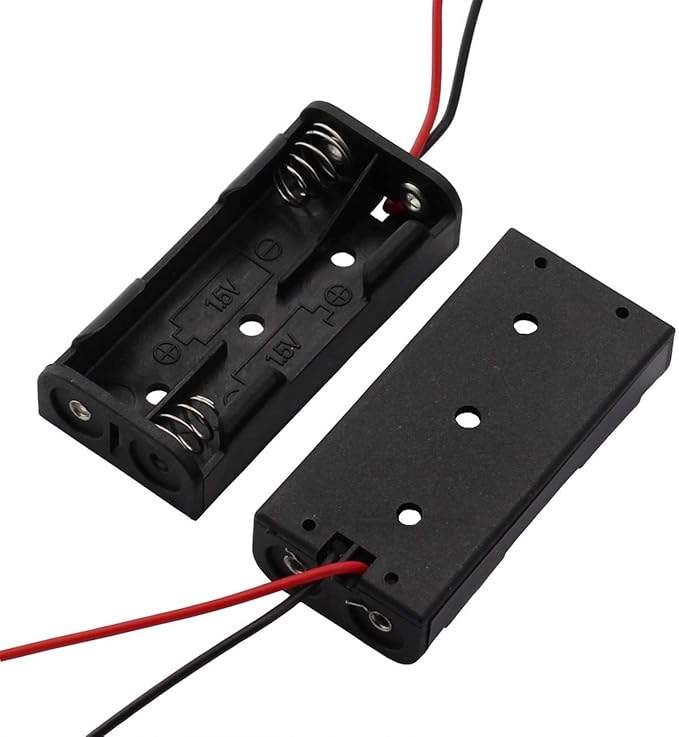 6 Pieces 2 Slots x 1.5V AAA Battery Case Holder Battery Spring Clip Storage Box - Image 3
