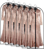 Garment Bag Clear for Long Dress Clothing Suit Bags for Closet Storage Wedding by HomeClean