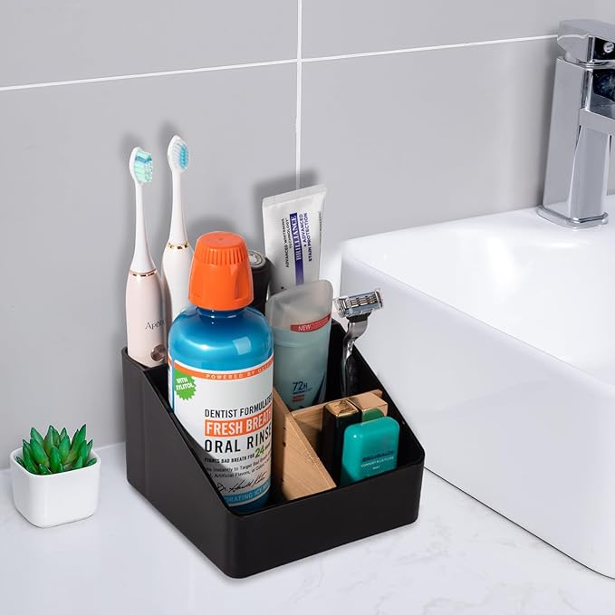 Toothbrush Holder for Bathrooms, 5 Slots Tooth Brush Holder - Image 2