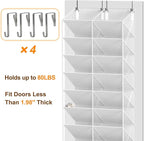 20-30 Pairs Over the Door Shoe Organizer, 10-Tier Door Shoes Rack, Handing - Image 8
