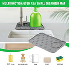 Kitchen Sink Splash Guard, Silicone Faucet Mat, Soap Dish Pad, Sponge Holder - Image 4