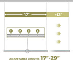Hanging Closet Rod, 17-29In Adjustable Width and Up to 37In Height Adjustable - Image 3