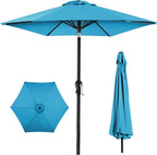 Best Choice Products 10ft Outdoor Table Compatible Steel Polyester Market Patio Umbrella w/Crank and Easy Push Button Tilt by BestChoiceProducts