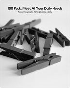 Clothes Pins Wooden Black Colored Clothespins - Image 7