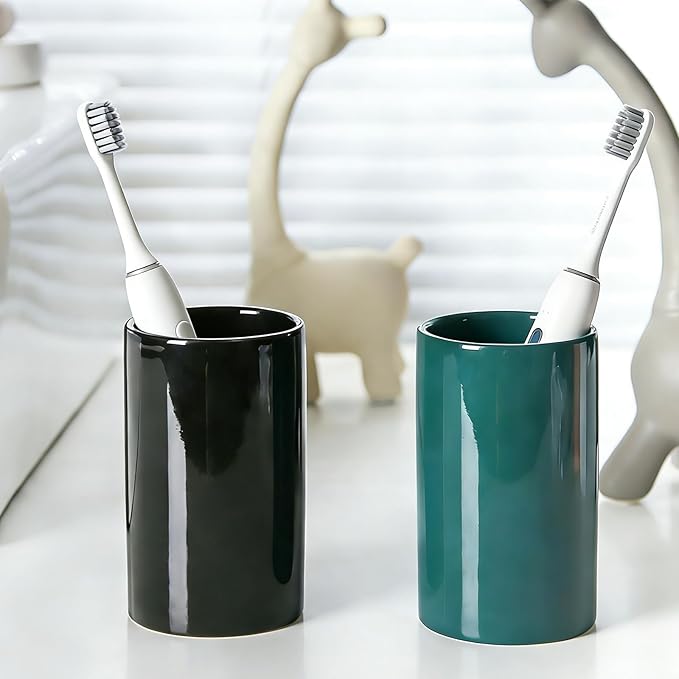 Black Ceramic Toothbrush Holders, Electric Toothbrush Holder - Image 3