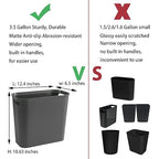 rejomiik Bathroom Small Trash Can Slim Garbage Can Wastebasket 3.5 Gallon - Image 3