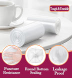 4 Gallon 180pcs Small Clear Trash Bags Strong Clear Garbage Bags, Bathroom - Image 3