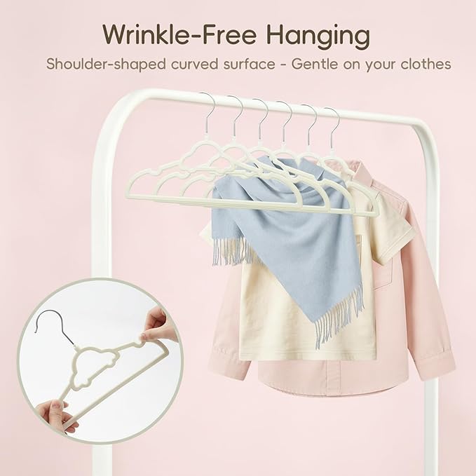GoodtoU Baby Hangers, Kids Hangers 50 Pack Velvet Hangers - Image 5