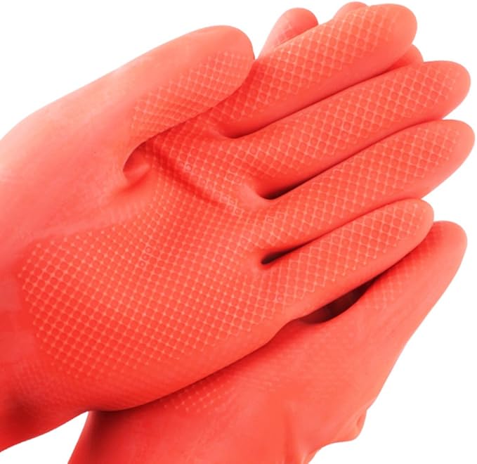 Household Arms Length Rubber Latex Cleaning Long Glove Reusable Kitchen Natural - Image 5