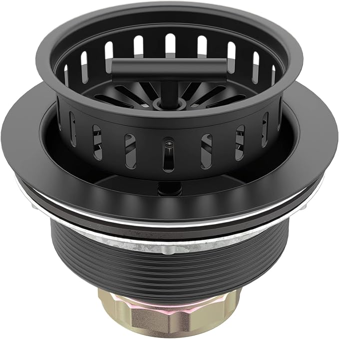 BOTEMY B9171 Black Kitchen Sink Drain Kit 3 1/2 Strainer by BOTEMY