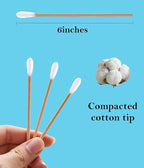 200PCS Cotten Swab Applicators, 6 Inch Long Wooden Cotton Swabs - Image 6