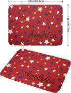 Red Stars America 4th of July Dish Drying Pad 18 x 24 Inch - Image 2
