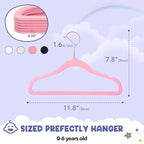 HOUSE DAY Velvet Baby Hangers for Closet, Kids Hangers Velvet 60 Pack, Non Slip - Image 8