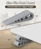 4 Pack Door Stops for Bottom of Door, Rubber Door Stopper Wedge - Image 2