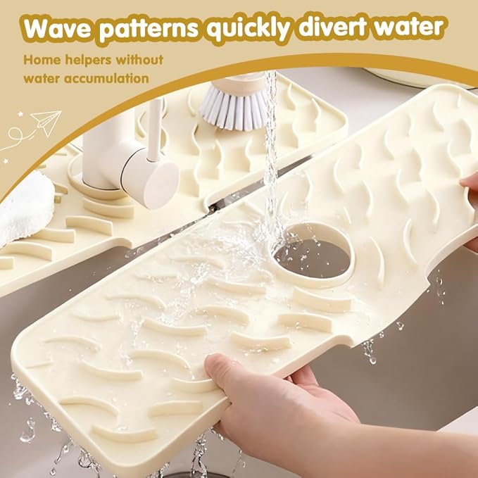 24" x 5.9" Silicone Faucet Mat for Kitchen Sink – Quick‑Drying Stone Splash - Image 7