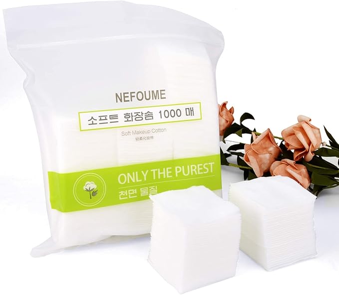 1000 PCS Thin Makeup Facial Cotton Pads, Square Makeup Remover Cotton Pads - Image 9
