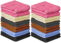 100% Cotton Washcloth Set 24 Packs – Soft, Absorbent Face Towels by QUBA+LINEN