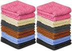 100% Cotton Washcloth Set 24 Packs – Soft, Absorbent Face Towels by QUBA+LINEN