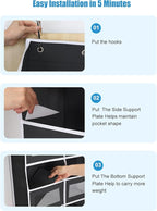 Over the Door Organizer Hanging- 10 Compartments, 80 lbs Load Behind Door - Image 9