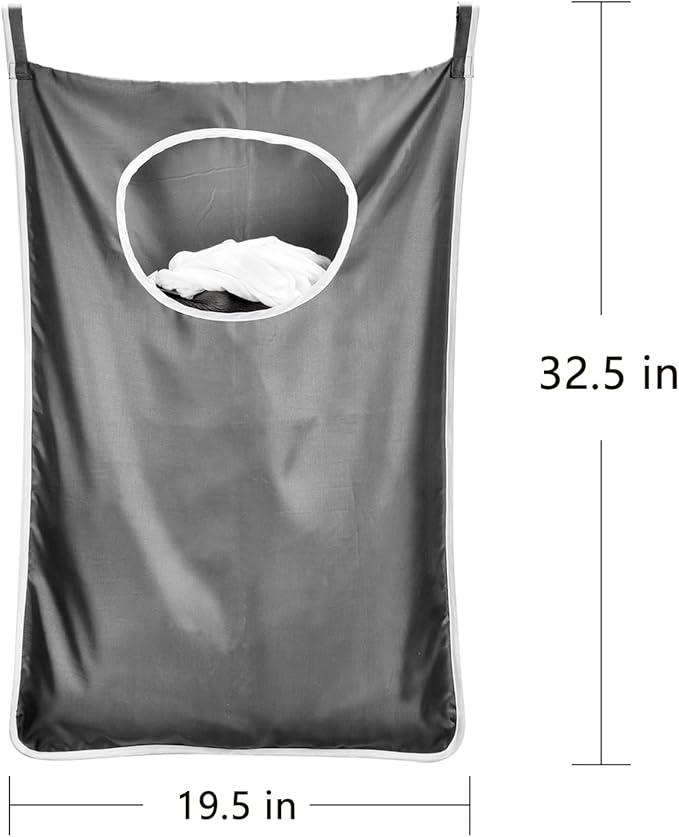 Durable hanging laundry hamper bag Behind door Space Saving - Image 2