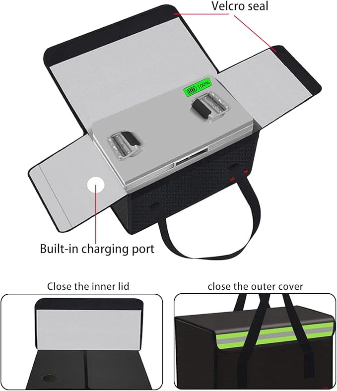 Lipo Battery Safe Bag Large Capatity Fireproof Bag - Image 3
