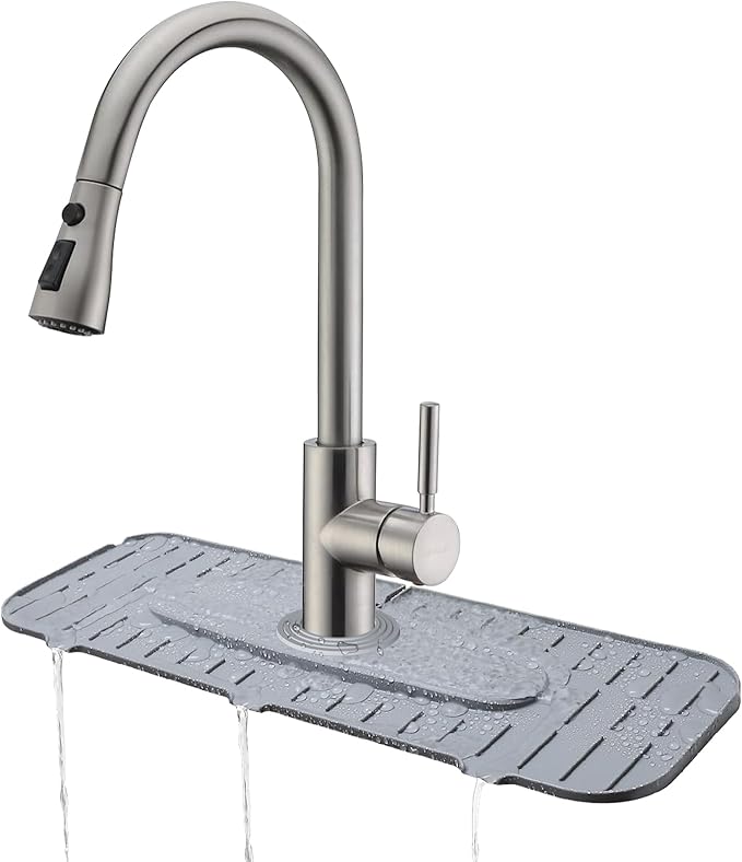 Upgraded Version Silicone Faucet Mat, Kingmall Kitchen Faucet Mat Silicone by Kingmall