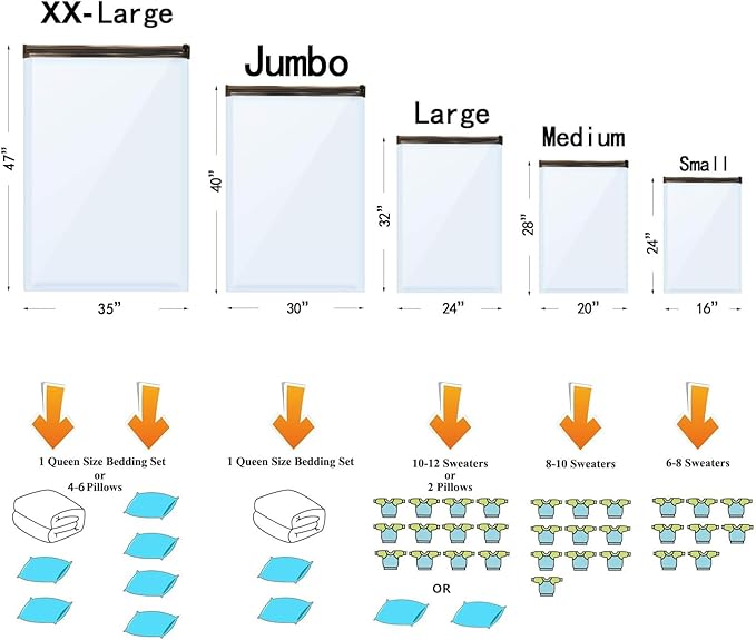 GONGSHI Vacuum Storage Bags, Space Saver Seal Bags - Image 6