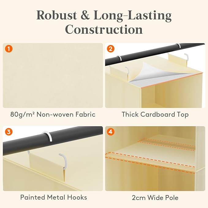 Lifewit 5 Tier Hanging Closet Organizer and Storage - Image 4