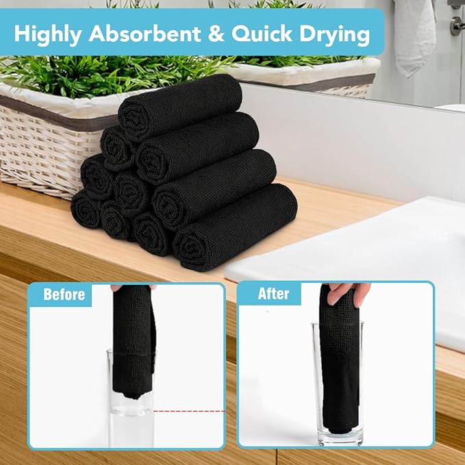 Orighty Washcloths, 20 Pack Microfiber Face Towels, Highly Absorbent and Soft - Image 3