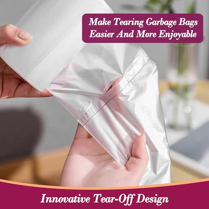 4 Gallon 180pcs Small Clear Trash Bags Strong Clear Garbage Bags, Bathroom - Image 5
