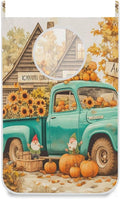 Thanksgiving Truck Pumpkin Orange Hanging Laundry Hamper Door Hampers Bag Basket by Tatenale