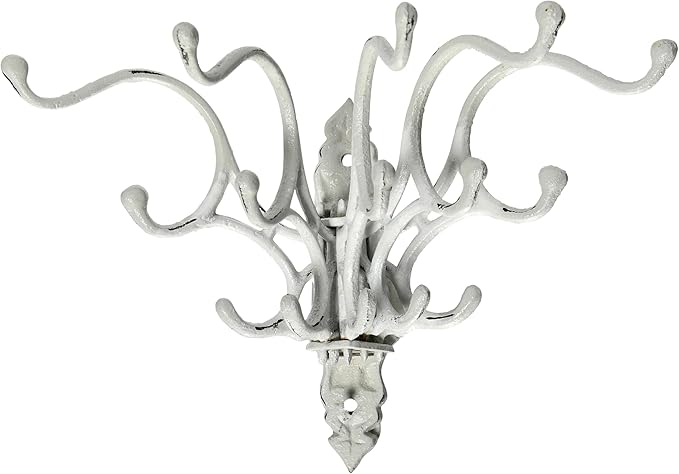 Creative Co-Op Antique Decorative Cast Iron Multi Hook Wall Hanger - Image 6