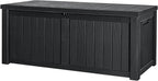 Devoko 120 Gallon Resin Deck Box Waterproof Indoor Outdoor Storage Box Lockable Large Storage Container for Patio Furniture Cushions and Garden Tools by DEVOKO