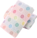 Pidada Hand Towels Set of 2 Colorful Polka Dot Pattern 100% Cotton Soft by Pidada