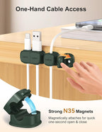 6 Pack Magnetic Cable Clips, Laitver Cord Organizer Holder Strong Adhesive Desk - Image 4