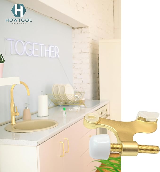 5 Pack Hinge Pin Door Stopper Satin Brass Matte Gold Adjustable Heavy Duty Door - Image 6