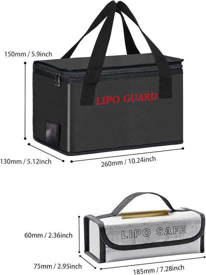 Lipo Battery Safe Bag Large Capatity Fireproof Bag - Image 2