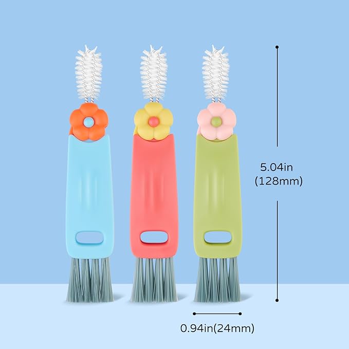 3 in 1 Bottle Gap Cleaning Brush, Portable Crevice Cleaning Brush Set, Suitable - Image 6