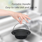 2 Pcs Black Kitchen Sink Drain Strainer - Image 5