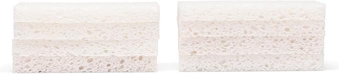 Full Circle Plain Jane, 100% Plant-Based Cellulose Sponges – Pack of 8 – by FULLCIRCLE