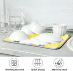 Lemon Blue Tiles Dish Drying Mat - Image 7