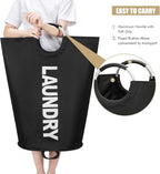 90L Large Laundry Basket, Freestanding Tall Clothes Hamper, Collapsible Laundry - Image 5