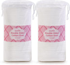 Large Oval Cotton Pads, 3-Layer Dual Textured Design, Ultra-Soft Cotton Ovals by icotle